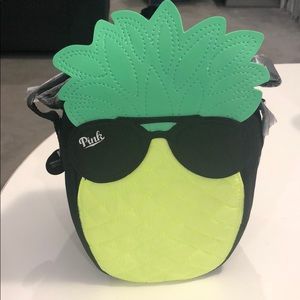 Pink pineapple cooler bag